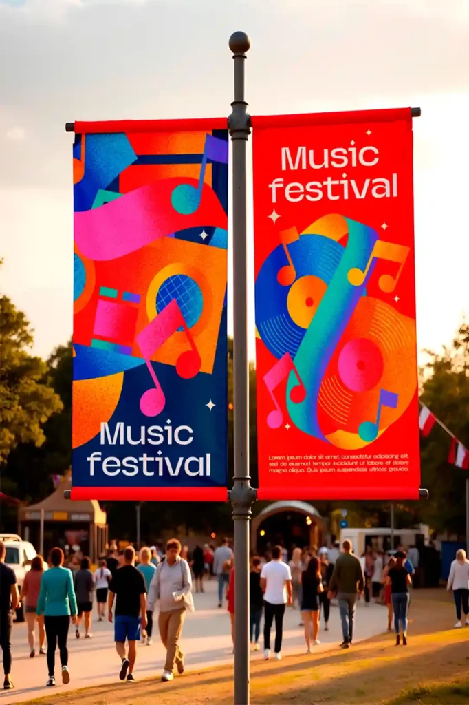 Impresión textil, banderolas y pancartas, formato urbano.