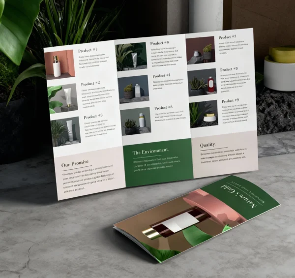 Cartas menú tríptico 2 pliegos